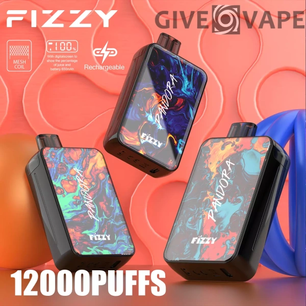 Fizzy Pandora 12000 Puffs 2% 5% Nikotinarm, wiederaufladbar, Einweg-Vapes, Pen, Großpackung, Großhandel kaufen – GiveVape – 1
