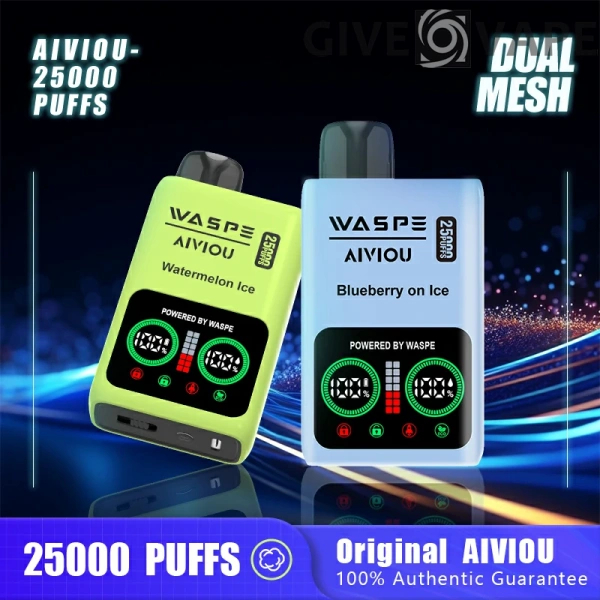 WASPE 25000 PUFFS Dual Mesh Box 0% 2% 5% Display a LED a basso contenuto di nicotina Penna per vaporizzatori usa e getta ricaricabile all'ingrosso Acquista all'ingrosso - GiveVape - 1