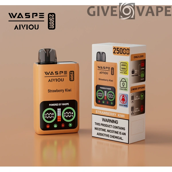 WASPE 25000 PUFFS Dual Mesh Box 0% 2% 5% Display a LED a basso contenuto di nicotina Penna per vaporizzatori usa e getta ricaricabile all'ingrosso Acquista all'ingrosso - GiveVape - 8