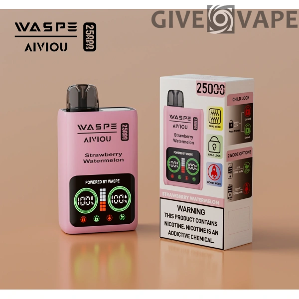 WASPE 25000 PUFFS Dual Mesh Box 0% 2% 5% Display a LED a basso contenuto di nicotina Penna per vaporizzatori usa e getta ricaricabile all'ingrosso Acquista all'ingrosso - GiveVape - 2