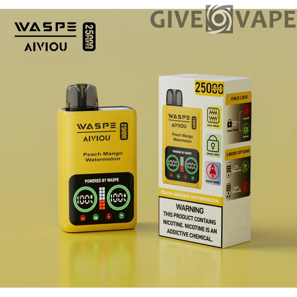 WASPE 25000 PUFFS Dual Mesh Box 0% 2% 5% Display a LED a basso contenuto di nicotina Penna per vaporizzatori usa e getta ricaricabile all'ingrosso Acquista all'ingrosso - GiveVape - 9