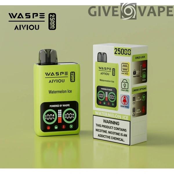 WASPE 25000 PUFFS Dual Mesh Box 0% 2% 5% Display a LED a basso contenuto di nicotina Penna per vaporizzatori usa e getta ricaricabile all'ingrosso Acquista all'ingrosso - GiveVape - 6