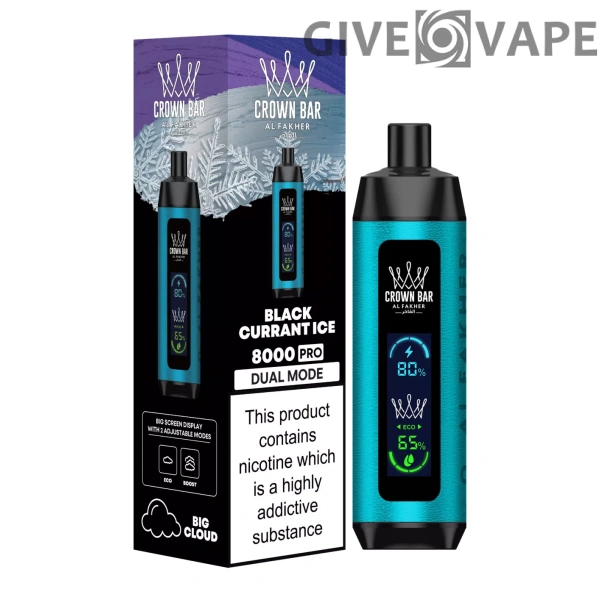Al Fakher Crown Bar Big Cloud 8000 Pro Dual Mode Vollbild Nikotinarm, wiederaufladbar, Einweg-Vapes, Pen, Großkauf, Großhandel – Europäischer Lagerbestand – GiveVape – 14