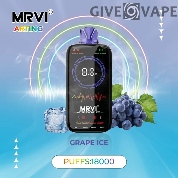 MRVI Arting 18000 Puffs Dual Mesh Vollbild-Display 2% 5% Nikotinarm, wiederaufladbar, Einweg-Vapes, Pen, Großpackung, Großhandel kaufen – GiveVape – 2