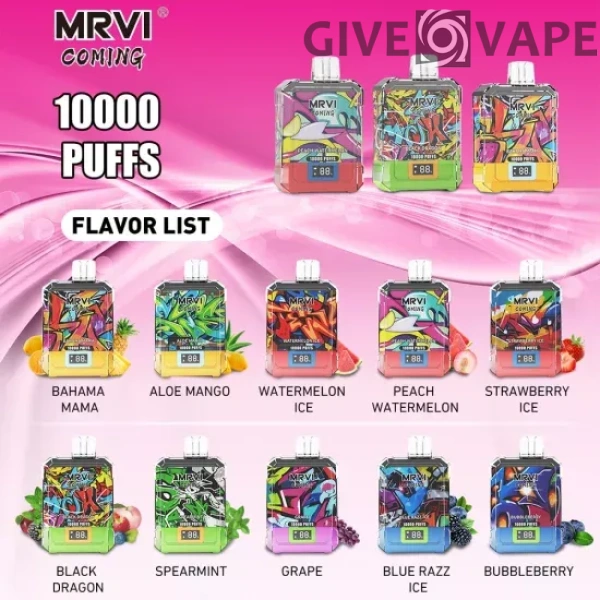 MRVI Coming 10000 Puffs Digital Screen 2% 3% 5% Nikotinarm, wiederaufladbar, Einweg-Vapes, Stift, Großpackung, Großhandel kaufen – GiveVape – 1