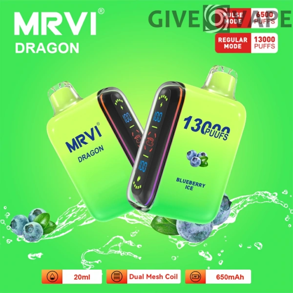 MRVI Dragon 13000 Puffs Dual Mesh Digital Screen 2% 5% Nikotinarm, wiederaufladbar, Einweg-Vapes, Pen, Großpackung, Großhandel kaufen – GiveVape – 8