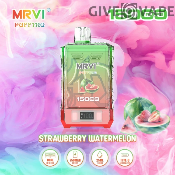 MRVI Puffing 15000 Puffs Dual Mesh Digital Screen 2% 5% Nikotinarm, wiederaufladbar, Einweg-Vapes, Pen, Großpackung, Großhandel kaufen – GiveVape – 4