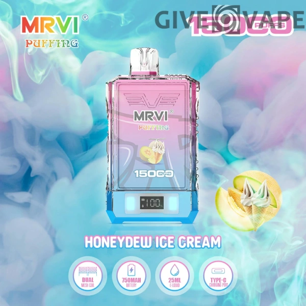 MRVI Puffing 15000 Puffs Dual Mesh Digital Screen 2% 5% Nikotinarm, wiederaufladbar, Einweg-Vapes, Pen, Großpackung, Großhandel kaufen – GiveVape – 5