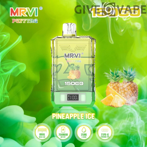 MRVI Puffing 15000 Puffs Dual Mesh Digital Screen 2% 5% Nikotinarm, wiederaufladbar, Einweg-Vapes, Pen, Großpackung, Großhandel kaufen – GiveVape – 10