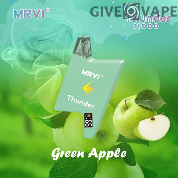 MRVI Thunder 11000 Puffs Digitaler Bildschirm 2% 3% 5% Nikotinarm, wiederaufladbar, Einweg-Vapes, Pen, Großpackung, Großhandel kaufen – GiveVape – 11