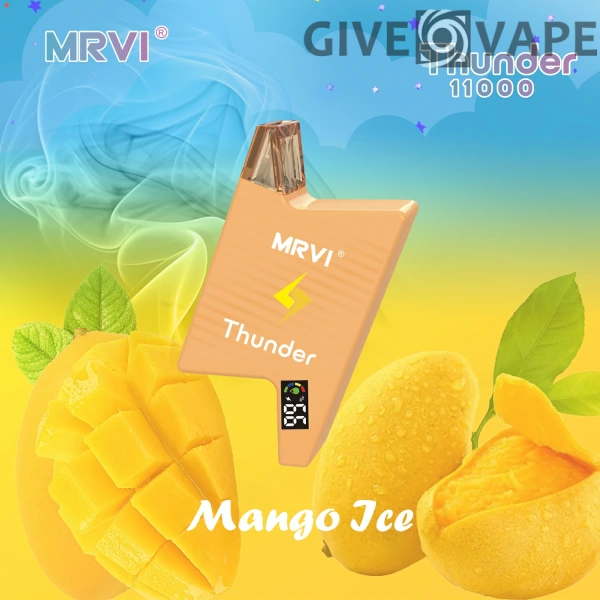 MRVI Thunder 11000 Puffs Digitaler Bildschirm 2% 3% 5% Nikotinarm, wiederaufladbar, Einweg-Vapes, Pen, Großpackung, Großhandel kaufen – GiveVape – 3