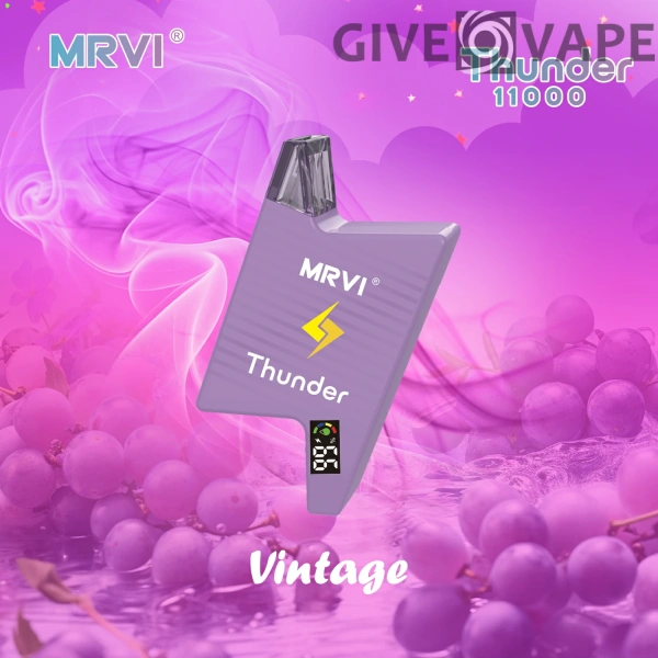 MRVI Thunder 11000 Puffs Digitaler Bildschirm 2% 3% 5% Nikotinarm, wiederaufladbar, Einweg-Vapes, Pen, Großpackung, Großhandel kaufen – GiveVape – 5