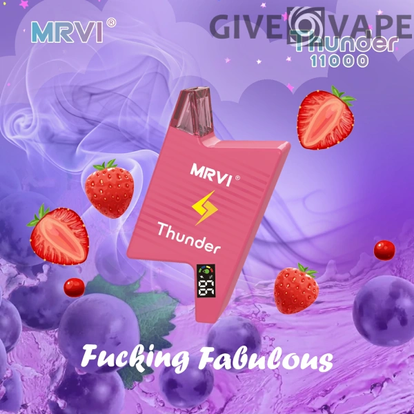 MRVI Thunder 11000 Puffs Digitaler Bildschirm 2% 3% 5% Nikotinarm, wiederaufladbar, Einweg-Vapes, Pen, Großpackung, Großhandel kaufen – GiveVape – 9