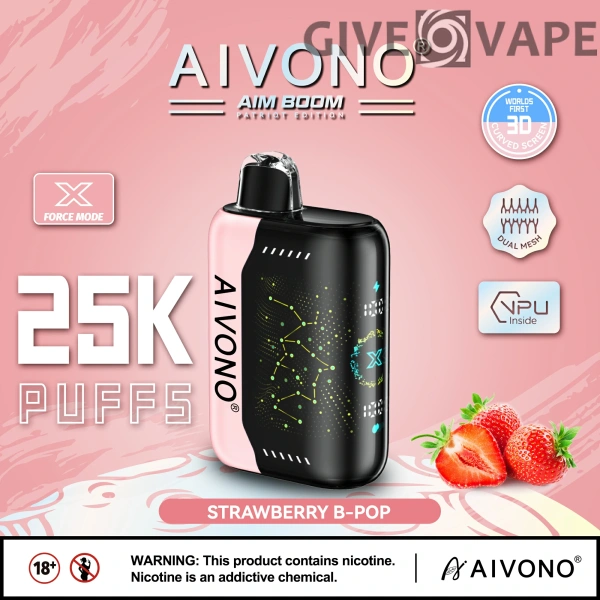AIVONO AIM BOOM 25000 Puffs Dual Mesh Digital Screen 0% 2% 3% 5% Nikotinarm, wiederaufladbar, Einweg-Vapes, Pen, Großpackung, Großhandel kaufen – GiveVape – 9