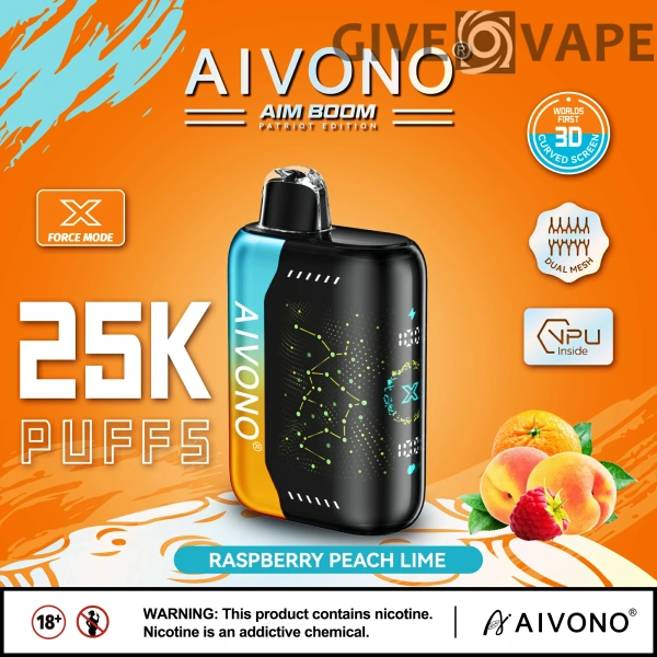 AIVONO AIM BOOM 25000 Puffs Dual Mesh Digital Screen 0% 2% 3% 5% Nikotinarm, wiederaufladbar, Einweg-Vapes, Pen, Großpackung, Großhandel kaufen – GiveVape – 3
