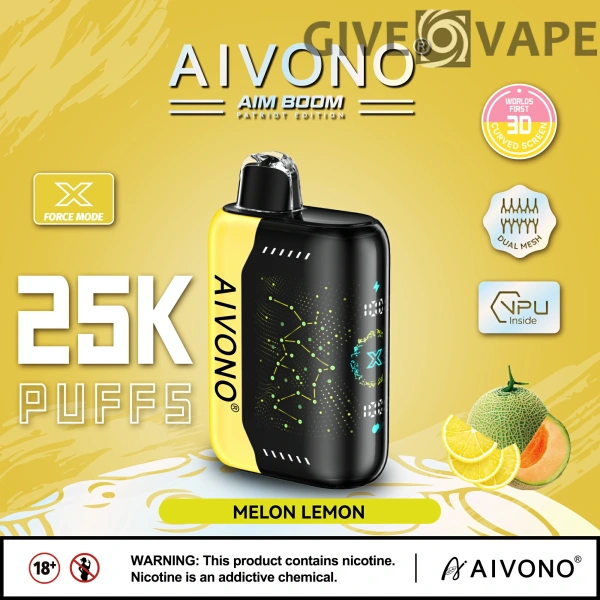 AIVONO AIM BOOM 25000 Puffs Dual Mesh Digital Screen 0% 2% 3% 5% Nikotinarm, wiederaufladbar, Einweg-Vapes, Pen, Großpackung, Großhandel kaufen – GiveVape – 5