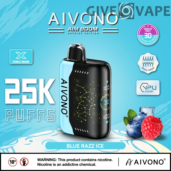 AIVONO AIM BOOM 25000 Puffs Dual Mesh Digital Screen 0% 2% 3% 5% Nikotinarm, wiederaufladbar, Einweg-Vapes, Pen, Großpackung, Großhandel kaufen – GiveVape – 6