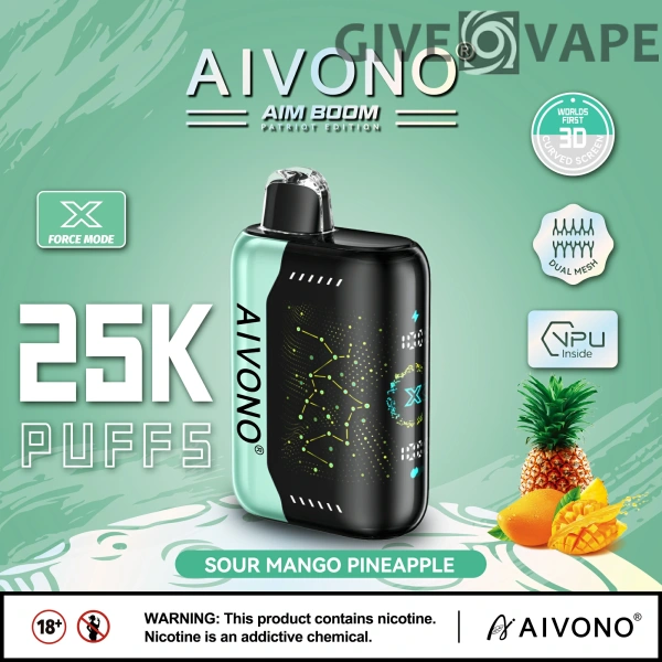 AIVONO AIM BOOM 25000 Puffs Dual Mesh Digital Screen 0% 2% 3% 5% Nikotinarm, wiederaufladbar, Einweg-Vapes, Pen, Großpackung, Großhandel kaufen – GiveVape – 7