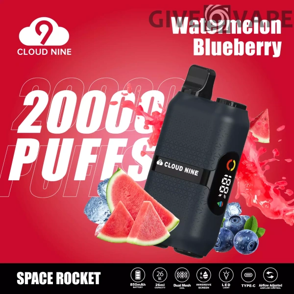 CLOUD NINE D33 20000 Puffs Dual Mesh Immersive Screen 5% Nikotinarm, wiederaufladbar, Einweg-Vapes, Stift, Großpackung, Großhandel kaufen – GiveVape – 9