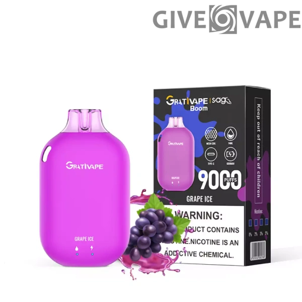 Grativape Boom 9000 Puffs 0% 2% 3% 5% Nikotinarm, wiederaufladbar, Einweg-Vapes, Pen, Großpackung, Großhandel kaufen – GiveVape – 14