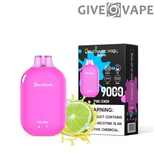 Grativape Boom 9000 Puffs 0% 2% 3% 5% Nikotinarm, wiederaufladbar, Einweg-Vapes, Pen, Großpackung, Großhandel kaufen – GiveVape – 12