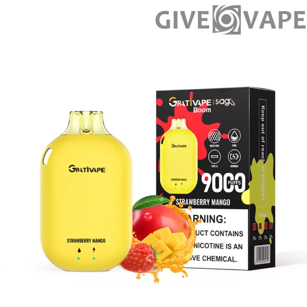 Grativape Boom 9000 Puffs 0% 2% 3% 5% Nikotinarm, wiederaufladbar, Einweg-Vapes, Pen, Großpackung, Großhandel kaufen – GiveVape – 11