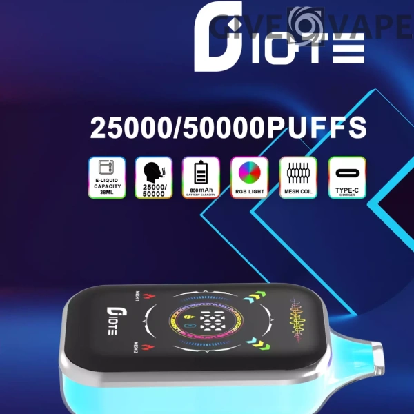 IQTE 50000 Puffs Dual Mesh RGB Vollbild 0% 2% 5% Nikotinarm, wiederaufladbar, Einweg-Vapes, Pen, Großpackung, Großhandel kaufen – GiveVape – 1