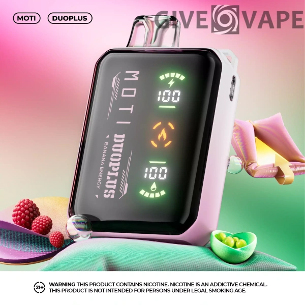 MOTI Duoplus 25000 Puffs Dual Mesh Smart Max Screen 3% Nikotinarm, wiederaufladbar, Einweg-Vapes, Pen, Großpackung, Großhandel kaufen – GiveVape – 1