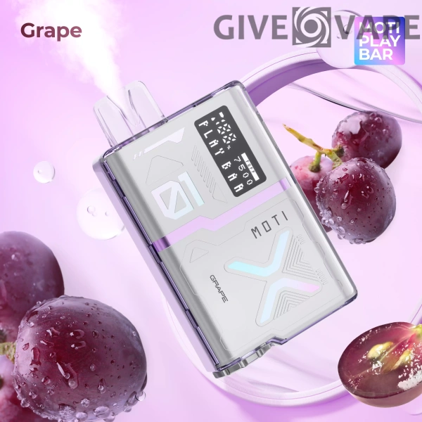 MOTI Play Bar 7500 Puffs Crystal Digital Screen 5% Nikotinarm, wiederaufladbar, Einweg-Vapes, Pen, Großpackung, Großhandel kaufen – GiveVape – 12