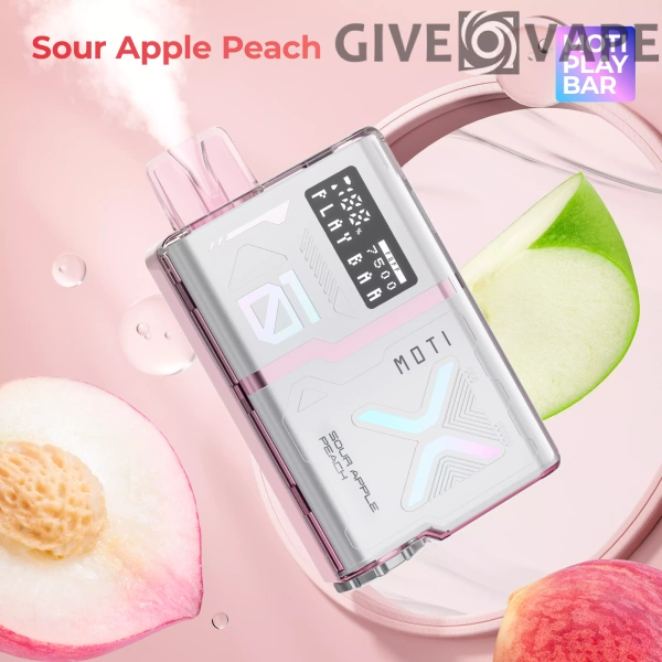 MOTI Play Bar 7500 Puffs Crystal Digital Screen 5% Nikotinarm, wiederaufladbar, Einweg-Vapes, Pen, Großpackung, Großhandel kaufen – GiveVape – 8