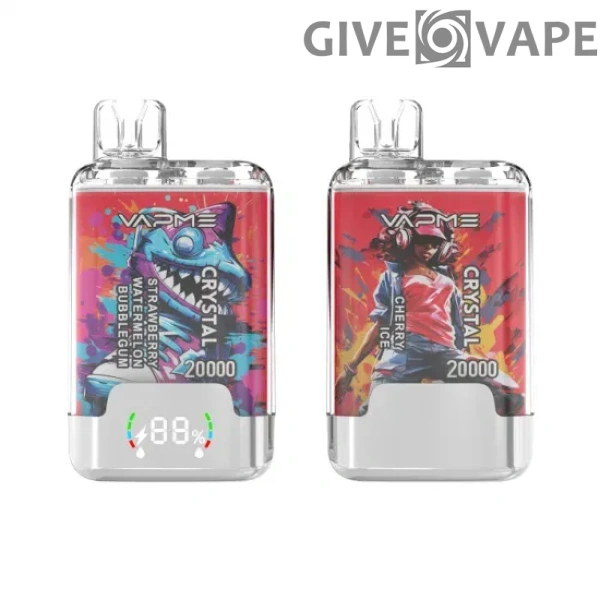 Digitální obrazovka VAPME Crystal 20000 Puffs s dvojitou příchutí 2% Dobíjecí jednorázové vapes Pen s nízkým obsahem nikotinu Hromadně Koupit velkoobchod - GiveVape - 4