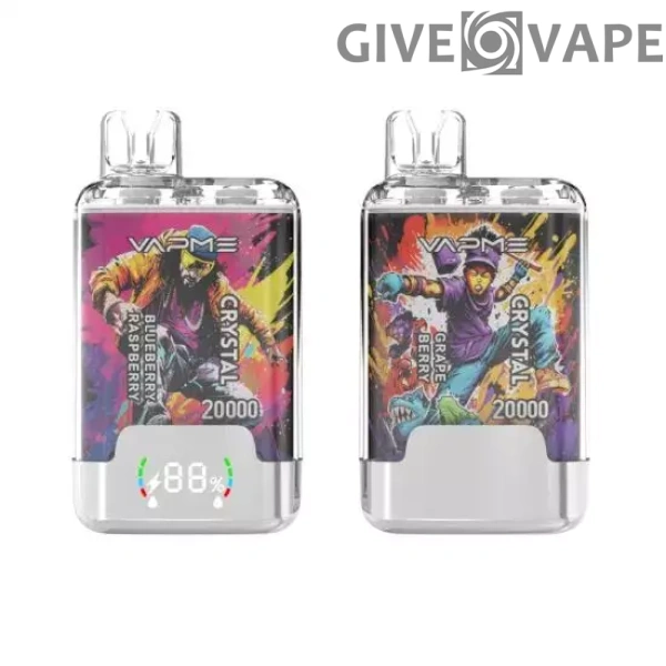 Digitální obrazovka VAPME Crystal 20000 Puffs s dvojitou příchutí 2% Nízká hladina nikotinu Nabíjecí jednorázové vapes Pen Hromadně Koupit Velkoobchod - GiveVape - 6